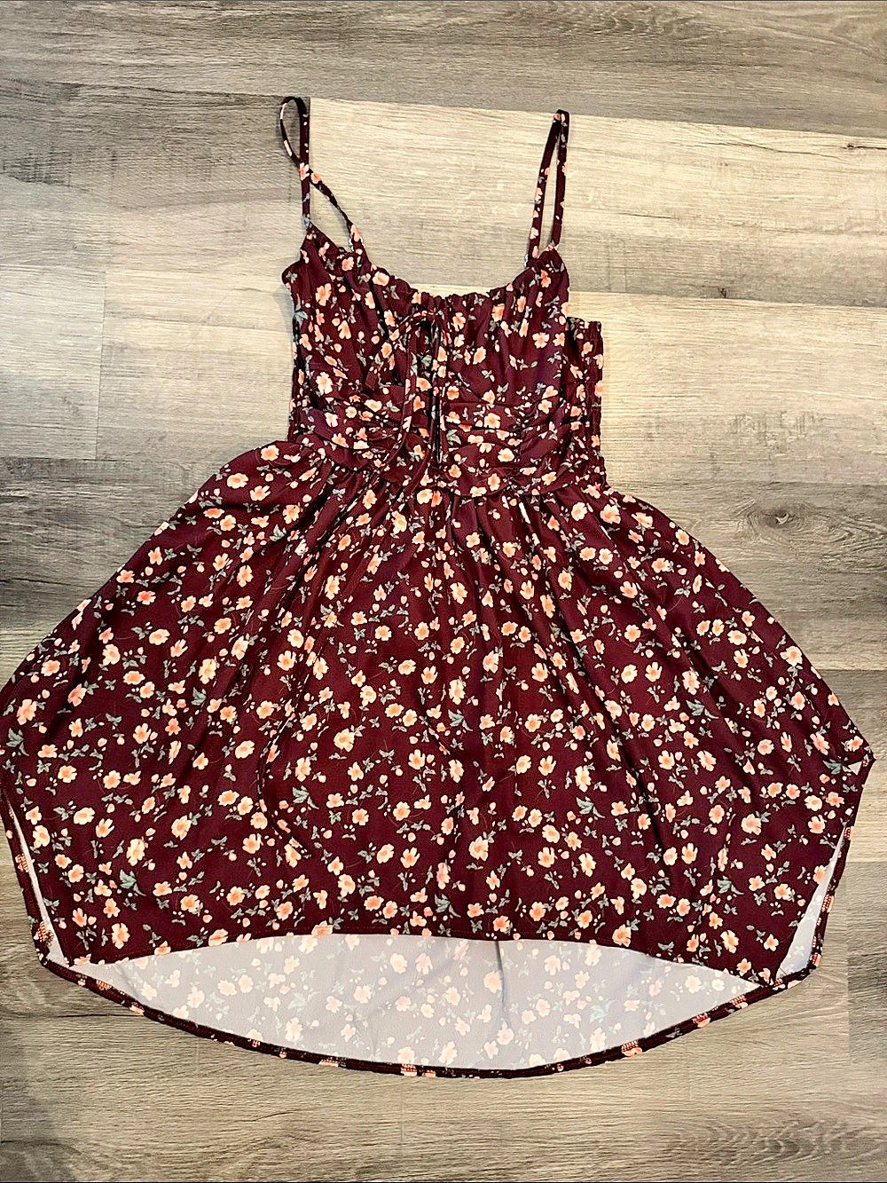 SHEIN Floral Mini Dress in Brown & Pink Size Small